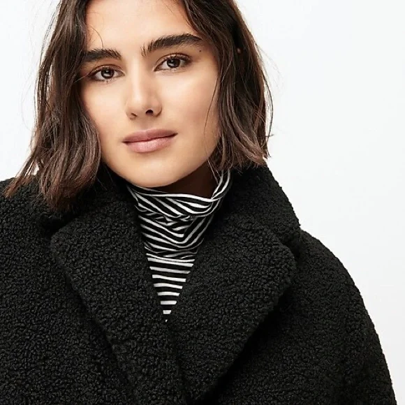 JCrew teddy sherpa topcoat NWT XXS